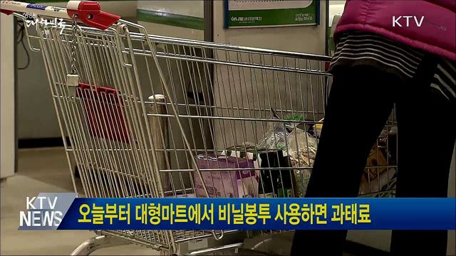 오늘부터 대형마트에서 비닐봉투 사용하면 과태료