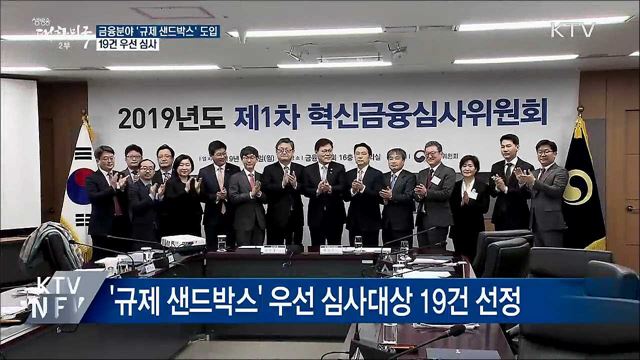 금융분야 '규제 샌드박스' 도입···19건 우선 심사