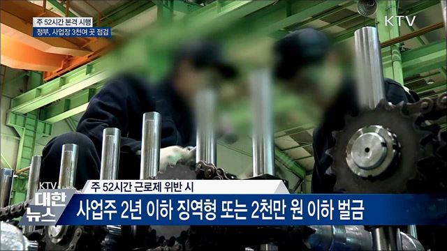 주 52시간 본격 시행···정부, 다음 달부터 점검