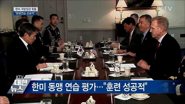 한미 국방장관 "동맹연습 성공적···역량 키울 것"