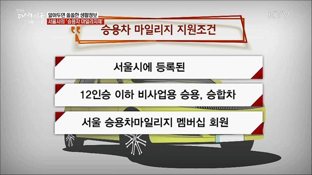 알아두면 쏠쏠한 생활정보···서울시의 '승용차 마일리지제' [정책톡! 돈이툭!]