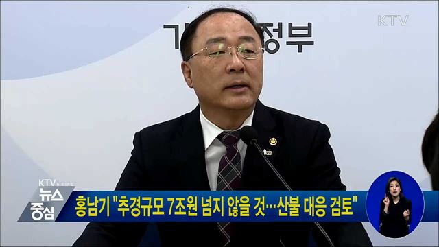 홍남기 "추경규모 7조원 넘지 않을 것···산불 대응 검토"