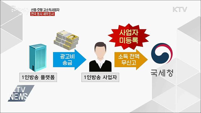 '유튜버·BJ' 신종·호황 고소득사업자 세무조사