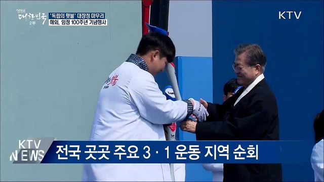'독립 횃불 릴레이' 대장정 마무리·해외서도 자축