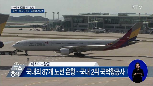 "아시아나 항공 매각 긍정적···지원방안 모색"
