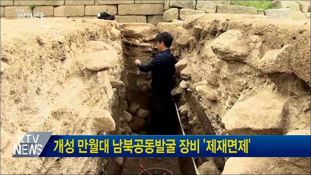 개성 만월대 남북공동발굴 장비 '제재면제'