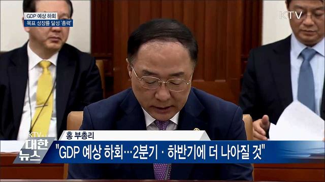 "1분기 GDP 예상 하회···목표 성장률 달성 '총력'"