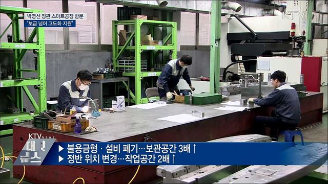 스마트공장 찾은 박영선 장관 "보급 넘어 고도화"
