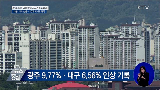 전국 공동주택 공시가 5.24% 인상