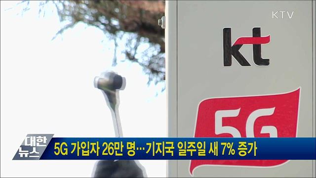 5G 가입자 26만 명···기지국 일주일 새 7% 증가