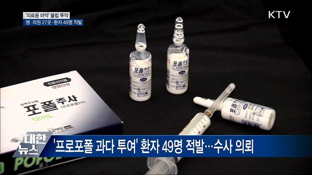 '의료용 마약' 불법 투약···병원 27곳·환자 49명 적발
