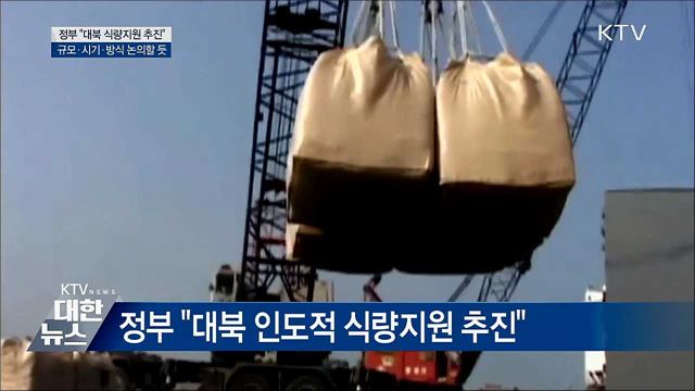 "대북 식량지원 추진 계획, 조만간 발표"
