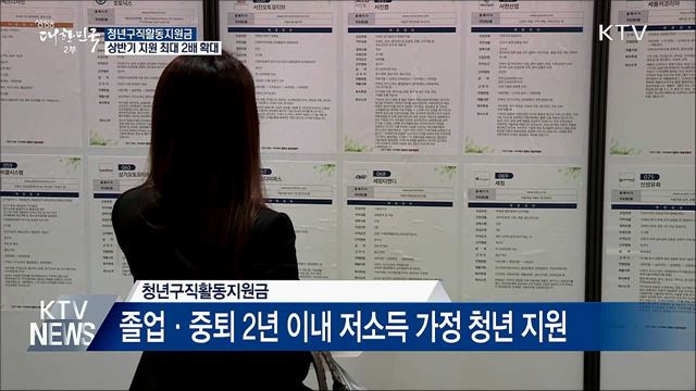 50만 원X6개월 '청년구직활동지원금' 확대 지원
