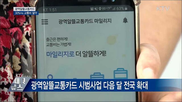 30%+α 교통비 절약 '광역알뜰교통카드'