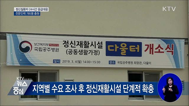 정신질환자 24시간 응급대응···전문인력 785명 충원