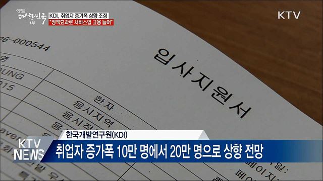 KDI "올해 취업자 수 20만 명 증가 전망"