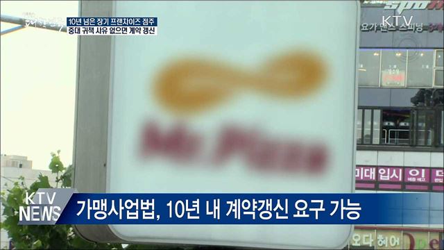 10년 이상 장기가맹점, 계약 갱신 보호