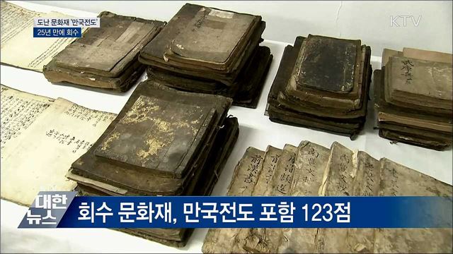도난 문화재 '만국전도' 25년 만에 회수