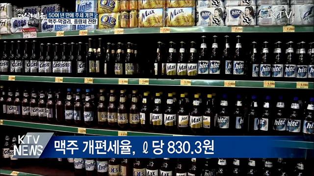 50여 년 만에 주세 체계 종량세 전환