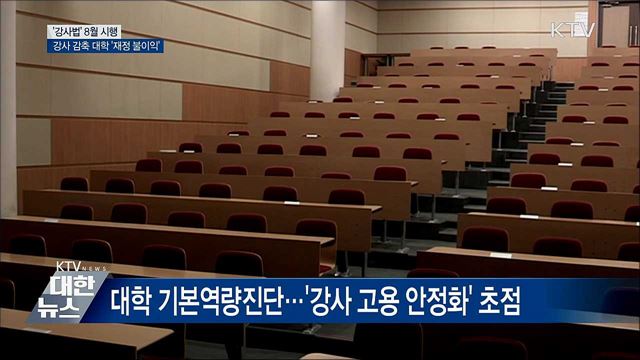 '강사법' 개정···강사 감축 대학에 재정지원 '불이익'