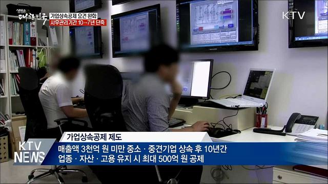 가업상속공제 사후관리기간 10→7년 단축