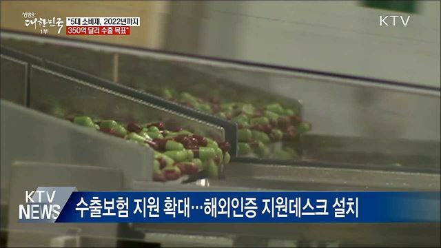 "5대 소비재 수출액, 2022년 350억 달러 목표"