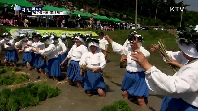 모내기하며 부르는 '남도들노래' 눈길
