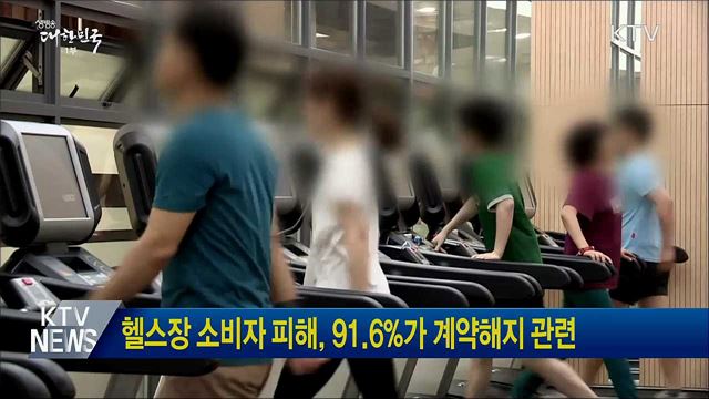 헬스장 소비자 피해, 91.6%가 계약해지 관련