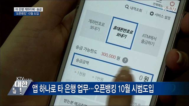 앱 하나로 모든 계좌 출금·이체···'오픈뱅킹' 시범 도입