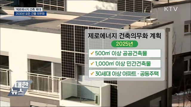 내년부터 '제로에너지 건축' 단계적 의무화 추진