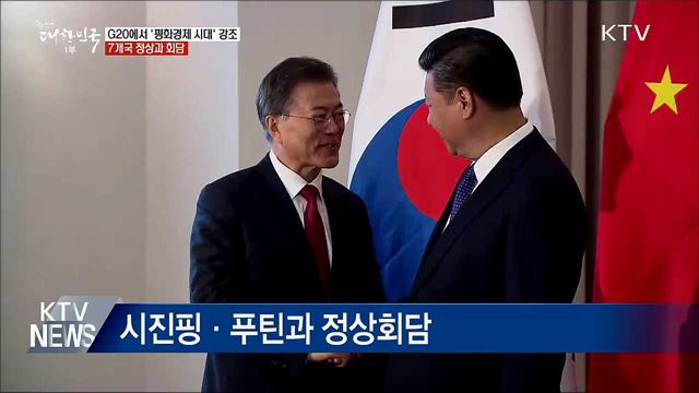 G20서 '평화경제 시대' 강조···7개국 정상과 회담