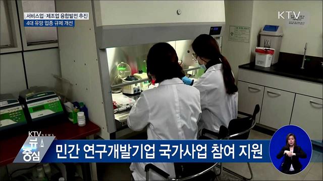 서비스업·제조업 융합발전···4대 업종 규제 개선