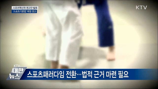 스포츠혁신위, '스포츠기본법' 제정·참여 확대 권고