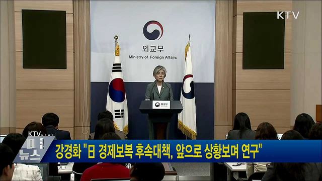 강경화 "日 경제보복 후속대책, 앞으로 상황보며 연구"