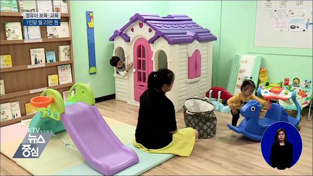 영유아 1명당 보육·교육에 월 23만 원 지출