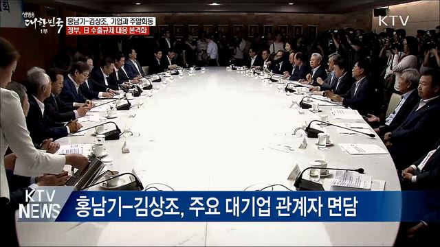 경제 투톱, 재벌 총수 회동···日 수출규제 대응 본격화