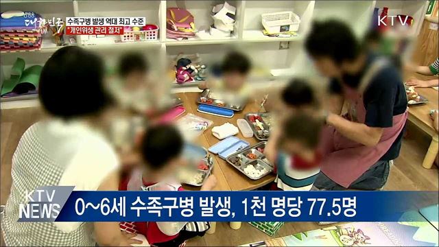 수족구병 발생 역대 최고 수준···"개인위생 관리 철저"