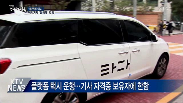 '택시제도 개편'···플랫폼 택시·월급제 도입