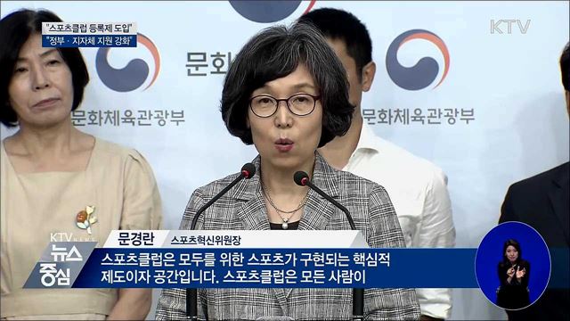 스포츠혁신위 "스포츠클럽 등록제 도입···자생력 키워야"