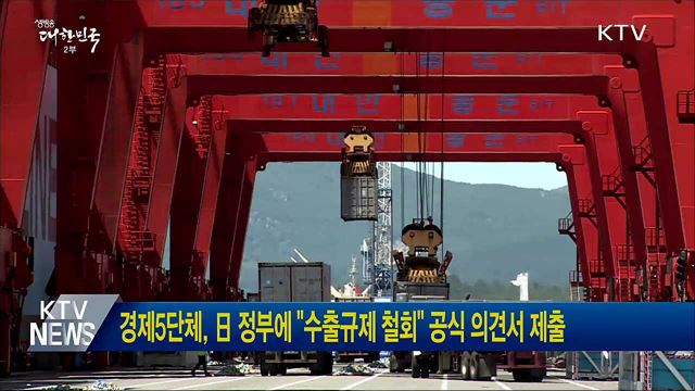 경제5단체, 日 정부에 "수출규제 철회" 공식 의견서 제출