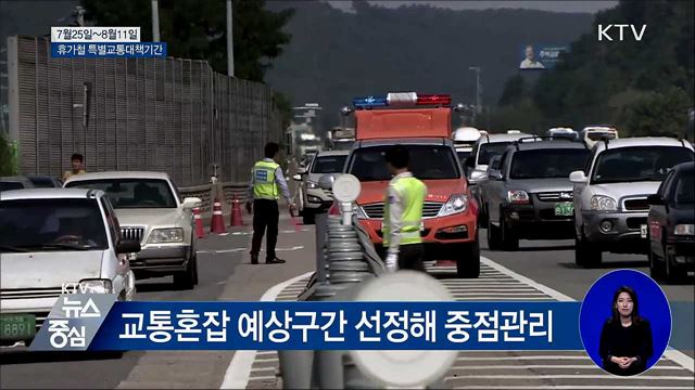 휴가철 일평균 491만명 이동···특별교통대책 시행