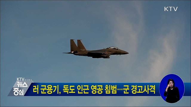 러 군용기, 독도 인근 영공 침범···군 경고사격