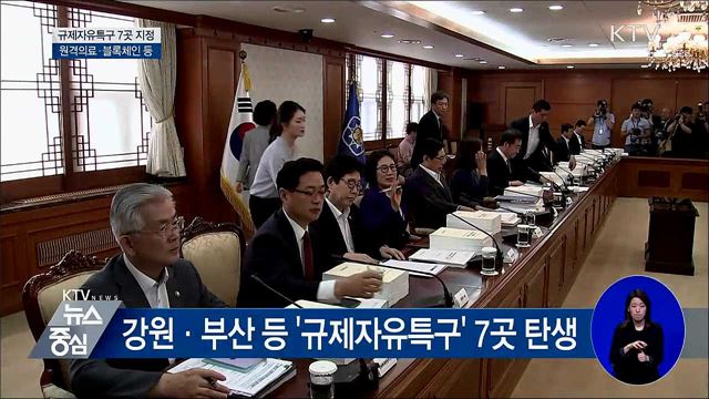 원격의료·블록체인 등 '규제자유특구' 7곳 지정