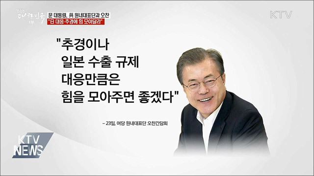 "정치권, 협치로 뒷받침해야"···여당 원내대표단 오찬