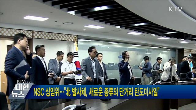 NSC 상임위···"北 발사체, 새로운 종류의 단거리 탄도미사일"