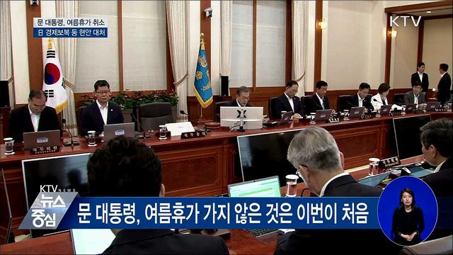 문 대통령, 여름휴가 취소···日 경제보복 등 대처