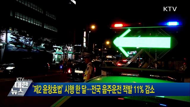 '제2 윤창호법' 시행 한 달···전국 음주운전 적발 11% 감소