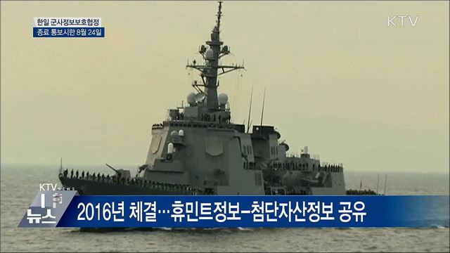 군사정보보호협정 종료 통보시한 '8월 24일'