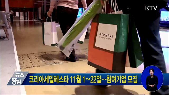 코리아세일페스타 11월 1∼22일···참여기업 모집