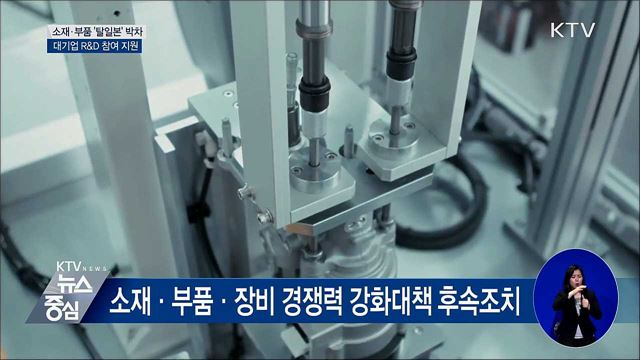 소재·부품 '탈일본' 박차···대기업 R&D 참여 지원